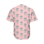 Polka Dot Koala Pattern Print Men's Baseball Jersey