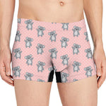 Polka Dot Koala Pattern Print Men's Boxer Briefs