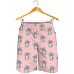 Polka Dot Koala Pattern Print Men's Shorts