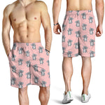 Polka Dot Koala Pattern Print Men's Shorts