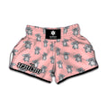 Polka Dot Koala Pattern Print Muay Thai Boxing Shorts
