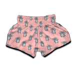 Polka Dot Koala Pattern Print Muay Thai Boxing Shorts
