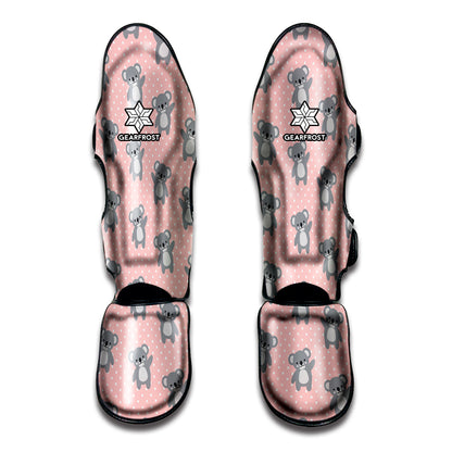 Polka Dot Koala Pattern Print Muay Thai Shin Guard