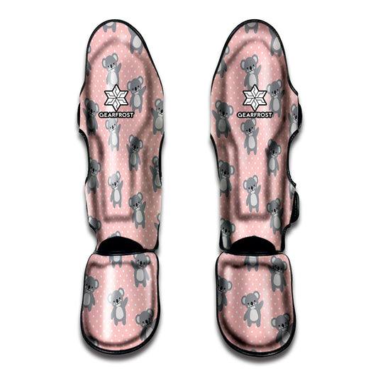 Polka Dot Koala Pattern Print Muay Thai Shin Guard
