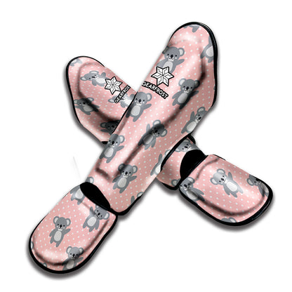 Polka Dot Koala Pattern Print Muay Thai Shin Guard