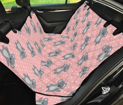 Polka Dot Koala Pattern Print Pet Car Back Seat Cover