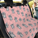 Polka Dot Koala Pattern Print Pet Car Back Seat Cover