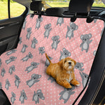 Polka Dot Koala Pattern Print Pet Car Back Seat Cover