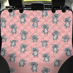 Polka Dot Koala Pattern Print Pet Car Back Seat Cover