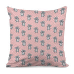 Polka Dot Koala Pattern Print Pillow Cover