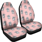 Polka Dot Koala Pattern Print Universal Fit Car Seat Covers