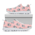 Polka Dot Koala Pattern Print White Running Shoes