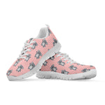 Polka Dot Koala Pattern Print White Sneakers
