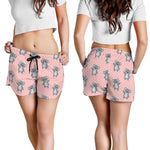 Polka Dot Koala Pattern Print Women's Shorts