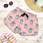 Polka Dot Koala Pattern Print Women's Shorts