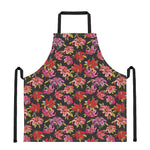 Polka Dot Lily Pattern Print Apron
