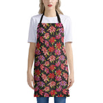 Polka Dot Lily Pattern Print Apron