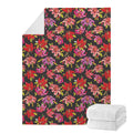 Polka Dot Lily Pattern Print Blanket