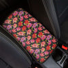 Polka Dot Lily Pattern Print Car Center Console Cover