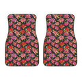 Polka Dot Lily Pattern Print Front Car Floor Mats