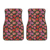 Polka Dot Lily Pattern Print Front Car Floor Mats