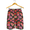 Polka Dot Lily Pattern Print Men's Shorts