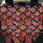 Polka Dot Lily Pattern Print Pet Car Back Seat Cover