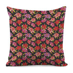 Polka Dot Lily Pattern Print Pillow Cover