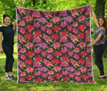 Polka Dot Lily Pattern Print Quilt