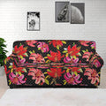 Polka Dot Lily Pattern Print Sofa Cover