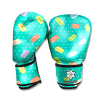 Polka Dot Macaron Pattern Print Boxing Gloves