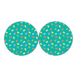 Polka Dot Macaron Pattern Print Car Coasters