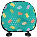 Polka Dot Macaron Pattern Print Car Headrest Covers