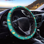 Polka Dot Macaron Pattern Print Car Steering Wheel Cover