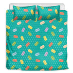 Polka Dot Macaron Pattern Print Duvet Cover Bedding Set