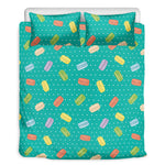 Polka Dot Macaron Pattern Print Duvet Cover Bedding Set