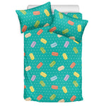 Polka Dot Macaron Pattern Print Duvet Cover Bedding Set