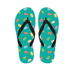 Polka Dot Macaron Pattern Print Flip Flops