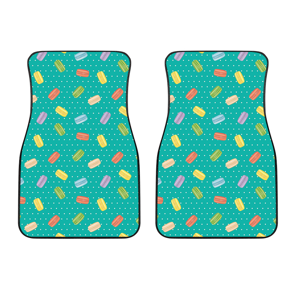 Polka Dot Macaron Pattern Print Front Car Floor Mats