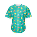 Polka Dot Macaron Pattern Print Men's Baseball Jersey