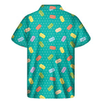 Polka Dot Macaron Pattern Print Men's Short Sleeve Shirt