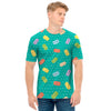 Polka Dot Macaron Pattern Print Men's T-Shirt