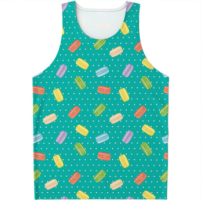 Polka Dot Macaron Pattern Print Men's Tank Top