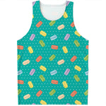 Polka Dot Macaron Pattern Print Men's Tank Top