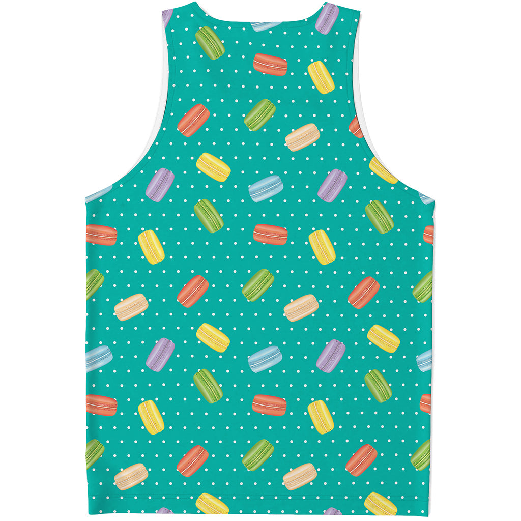 Polka Dot Macaron Pattern Print Men's Tank Top
