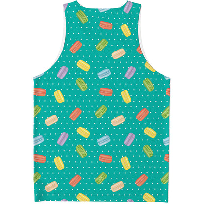 Polka Dot Macaron Pattern Print Men's Tank Top