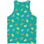Polka Dot Macaron Pattern Print Men's Tank Top
