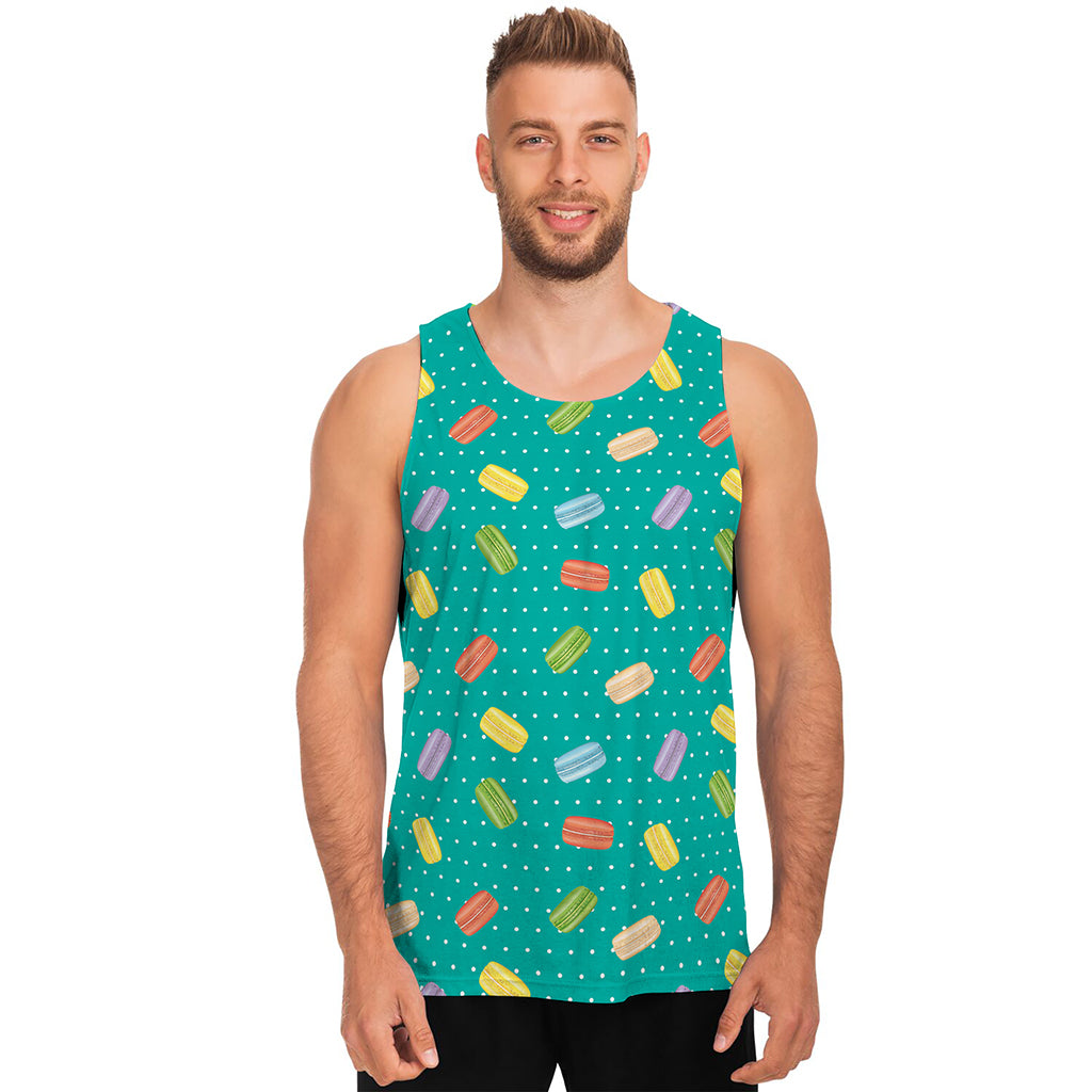 Polka Dot Macaron Pattern Print Men's Tank Top