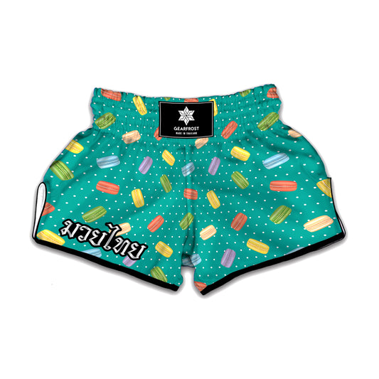 Polka Dot Macaron Pattern Print Muay Thai Boxing Shorts