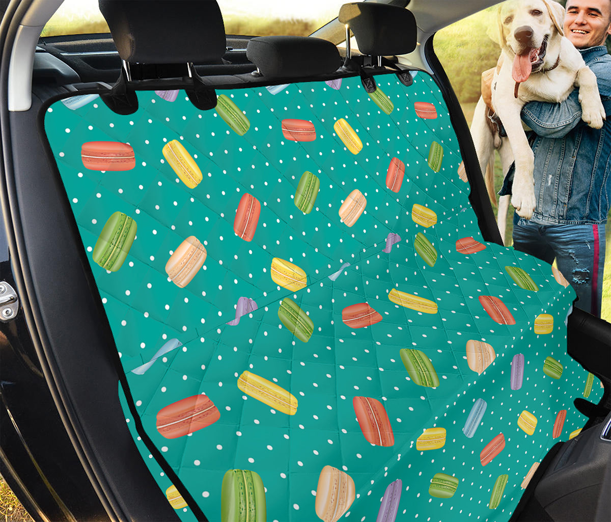Polka Dot Macaron Pattern Print Pet Car Back Seat Cover